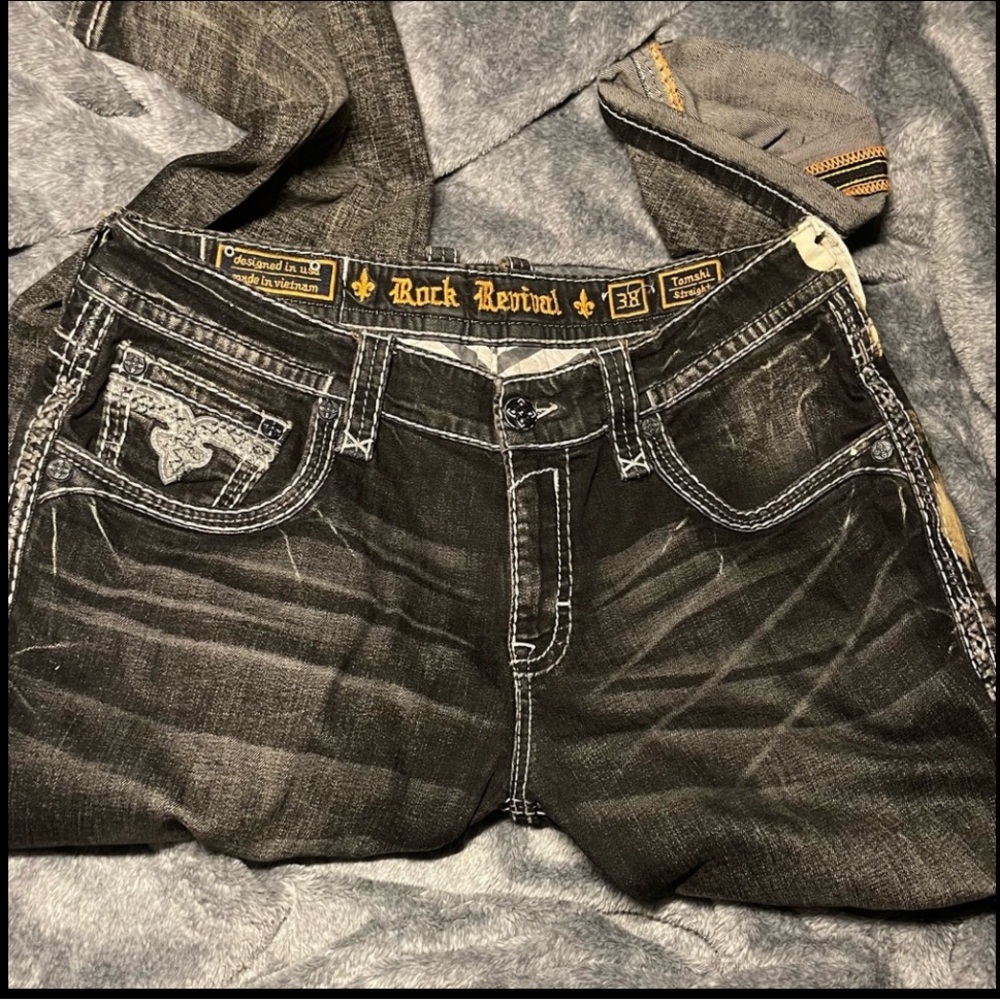 Rock revival men’s jeans